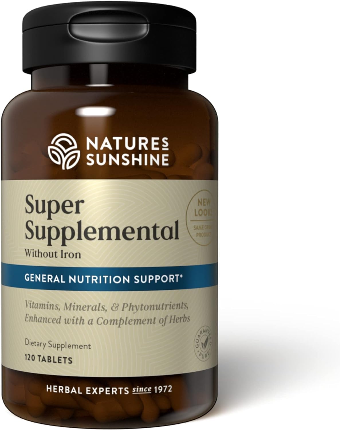 Nature's Sunshine Super Supplementary w/o Iron – Complete Multivitamin with Minerals, Herbs & Amino Acids