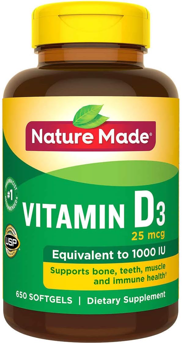 Nature Made Vitamin D3 1000 IU (25 mcg) - 300 Softgels