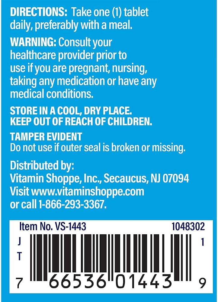 The Vitamin Shoppe Vitamin K1 100 mcg – Daily Supplement (100 Tablets)