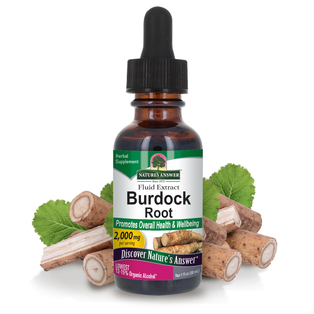 Nature's Answer Burdock Root with Organic Alcohol Extract, 1 fl oz (30 mL)