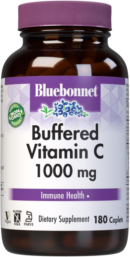 Bluebonnet Nutrition Buffered Vitamin C 1000 mg – 180 Caplets