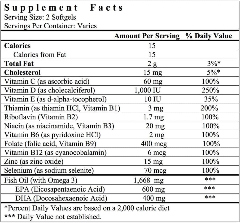 Cardiamin General Wellness Multivitamins 60 Softgels