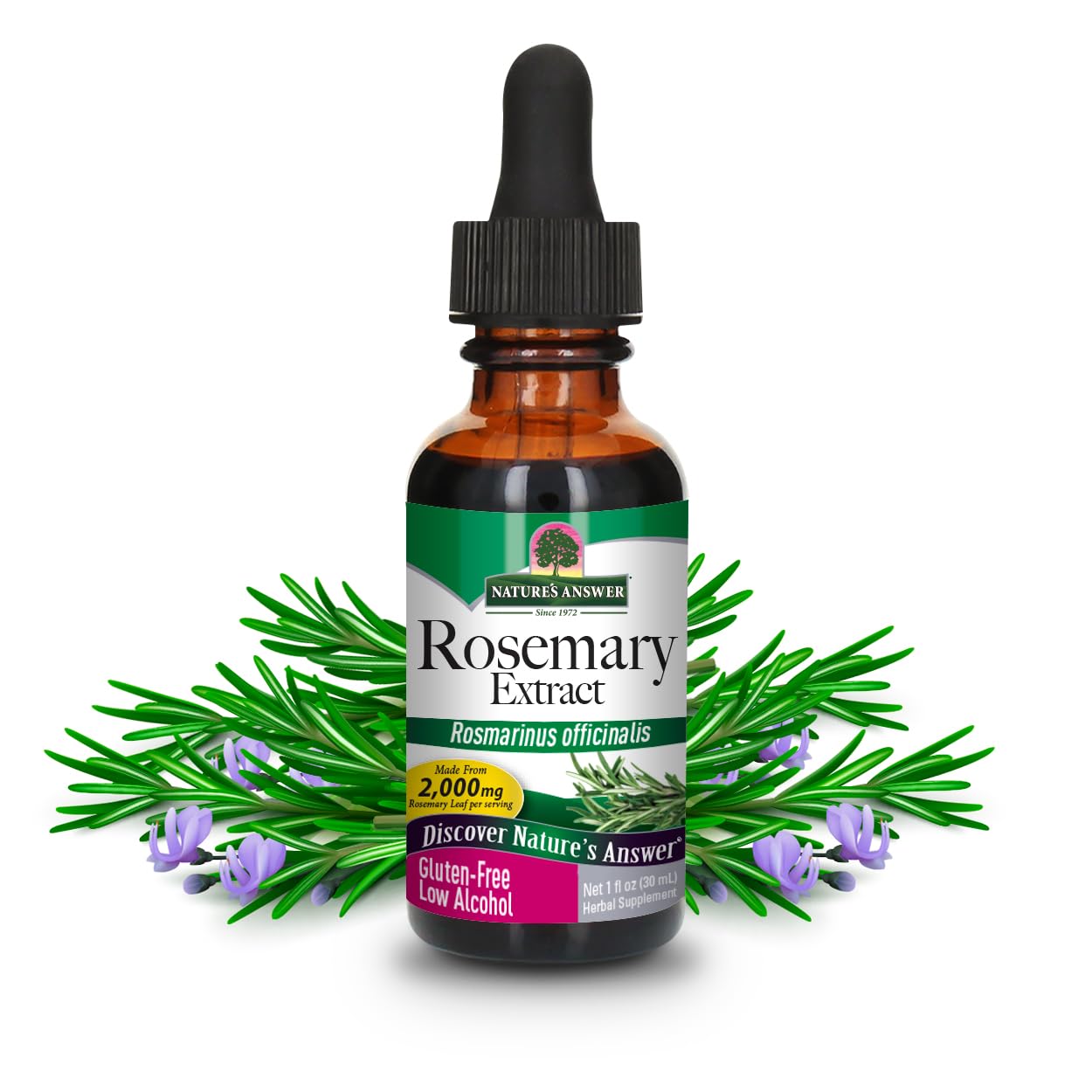 Nature's Answer Rosemary Leaf Liquid Extract with Organic Alcohol, 30 mL