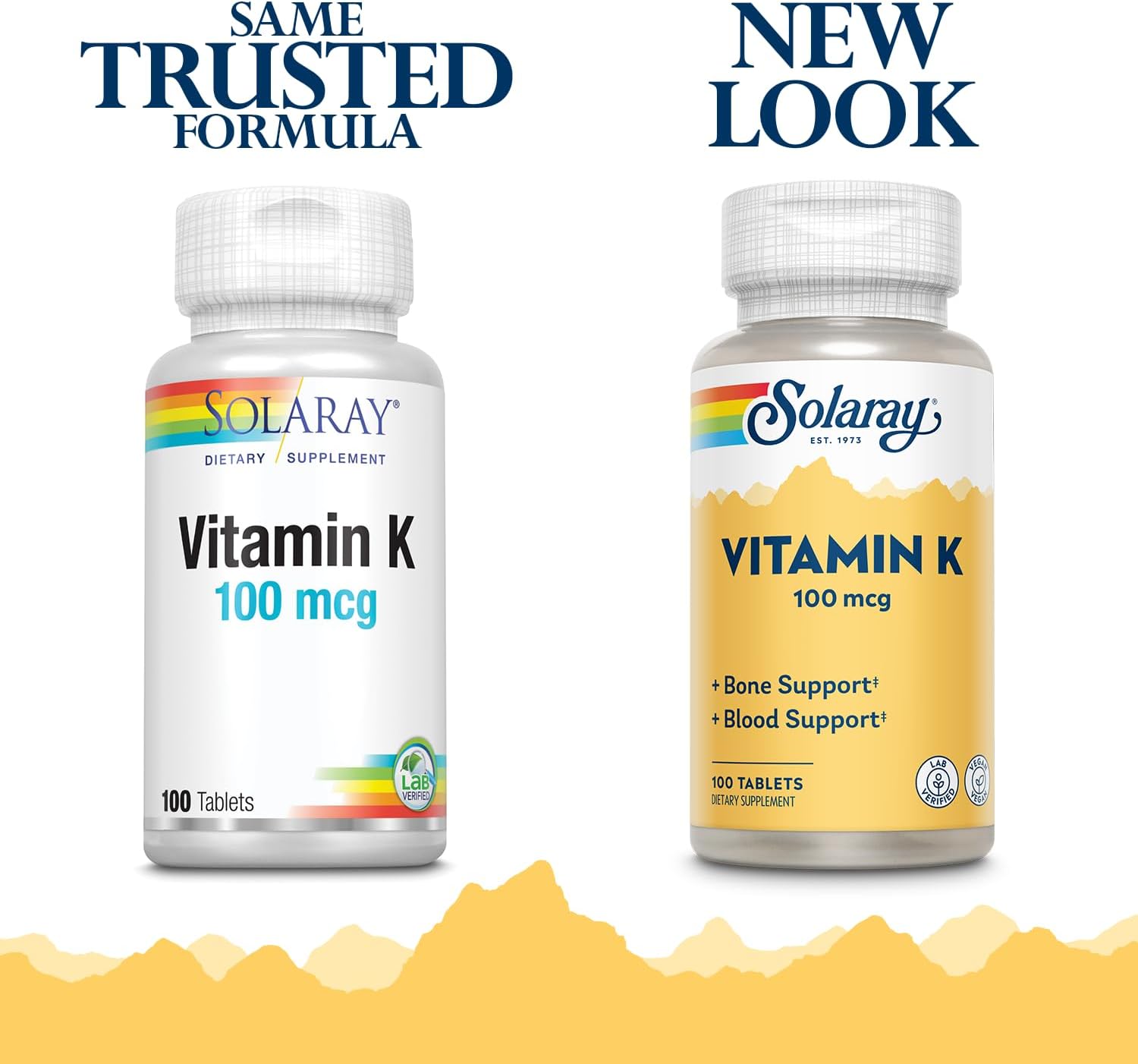 SOLARAY Vitamin K1 Supplement – 100 mcg, 100 Vegan Tablets