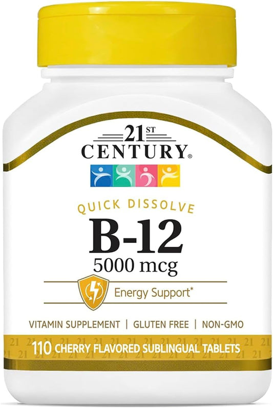 21st Century Vitamin B12 5000 mcg Sublingual Tablets