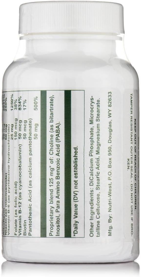 B-Complex - 90 Tablets by Nutri West - görsel 2