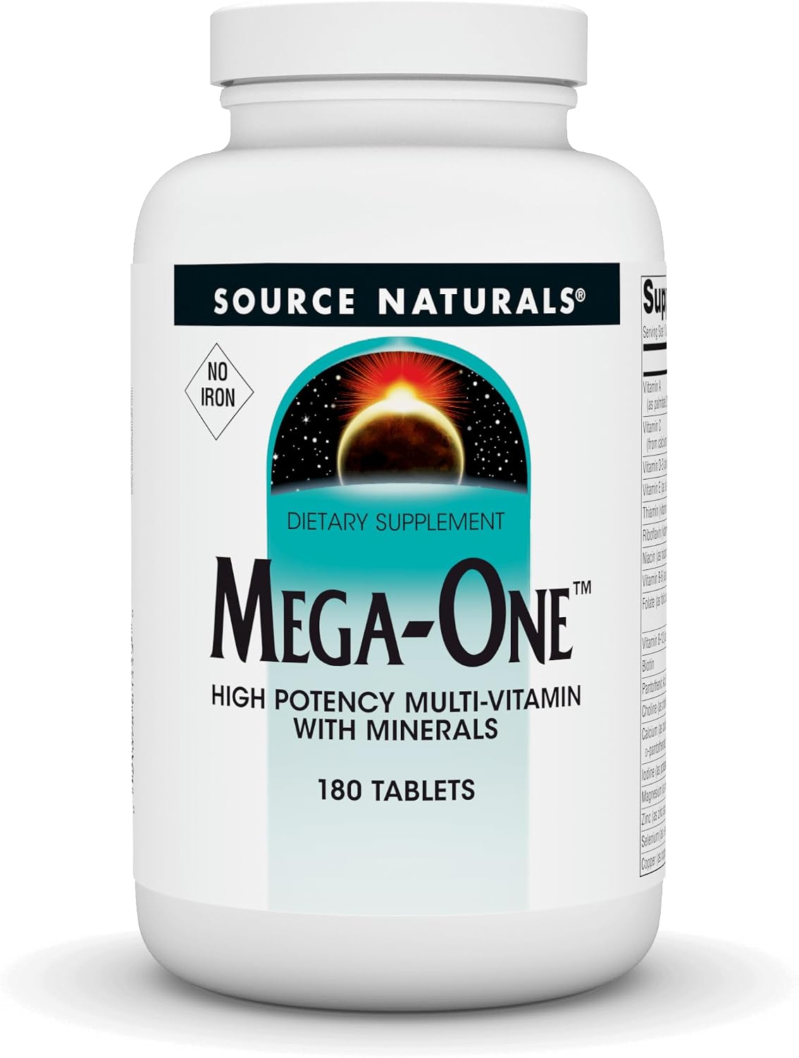 Source Naturals Mega-One Multiple No Iron Tablet, 60 Count