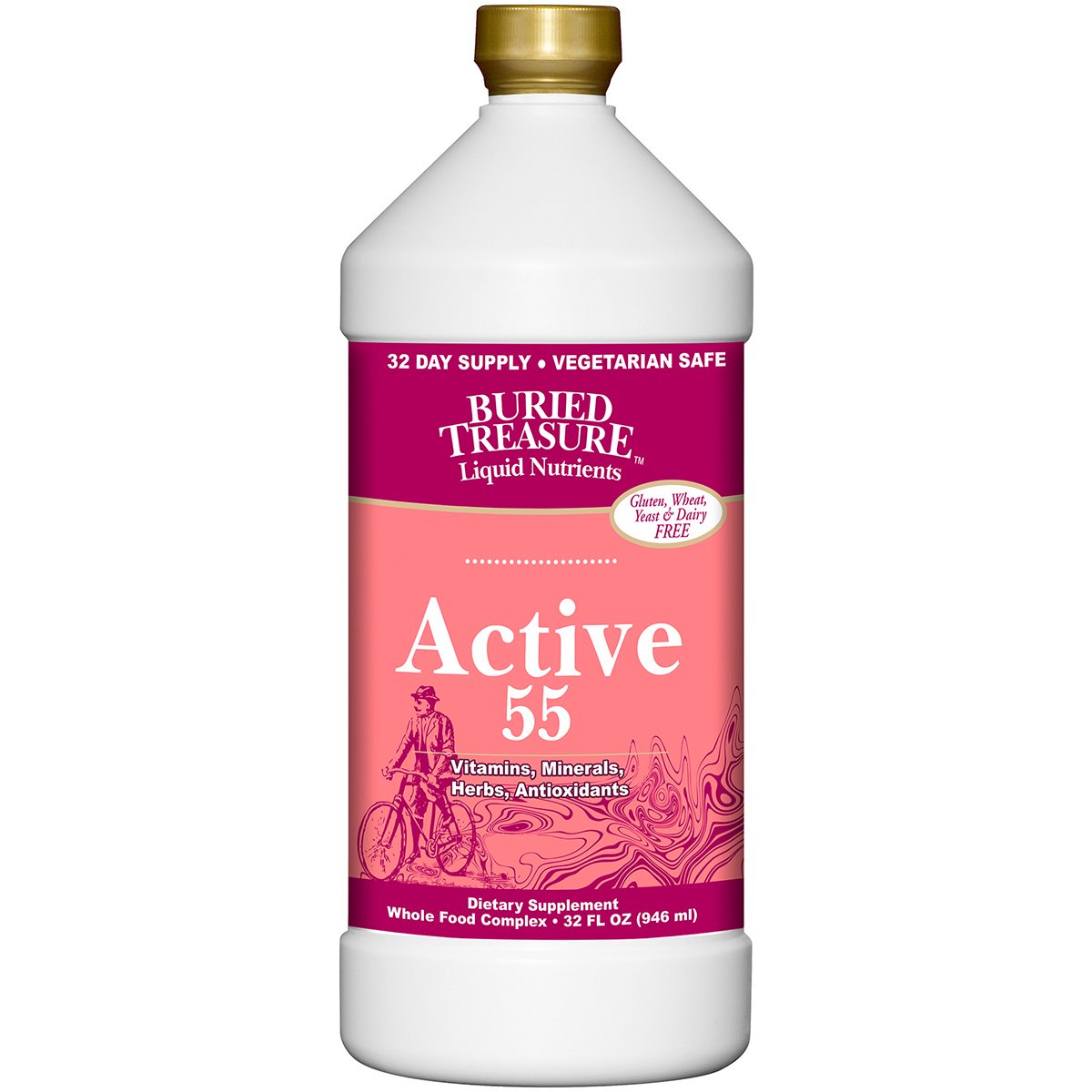 Buried Treasure Active 55+ Daily Vitamins, Minerals & Herbal Blend - 946 mL Liquid (4 Pack)
