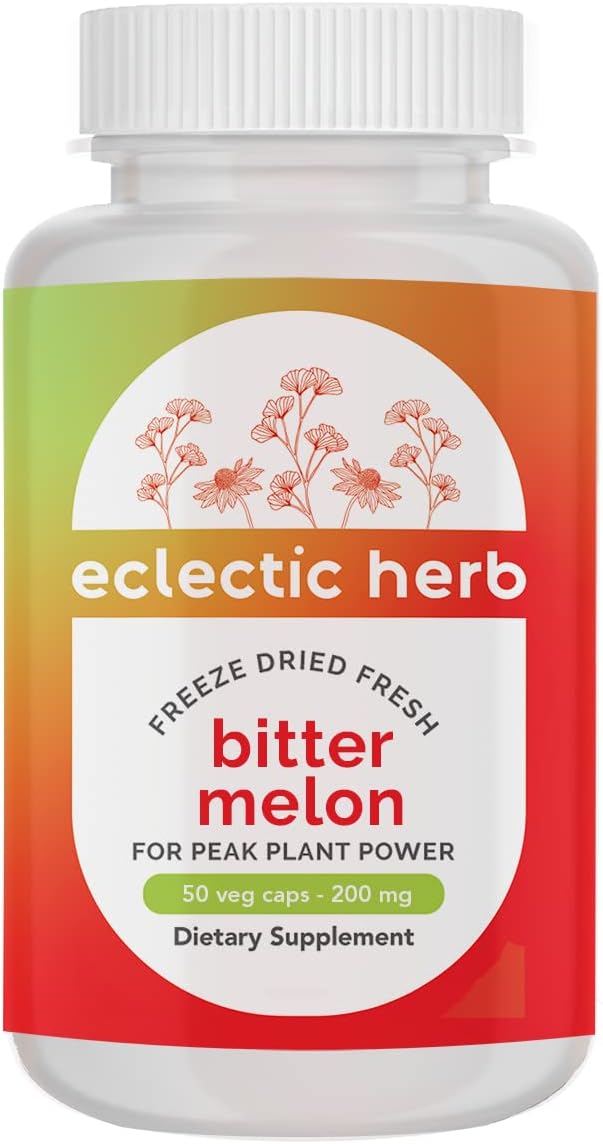 Eclectic Herb Bitter Melon Capsules - Digestion and Immune Support - 200 mg, 90 Count