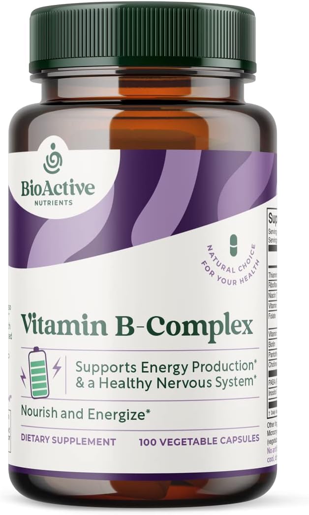 Bioactive Nutrients Vitamin B Complex – 100 Vegetable Capsules - görsel 1