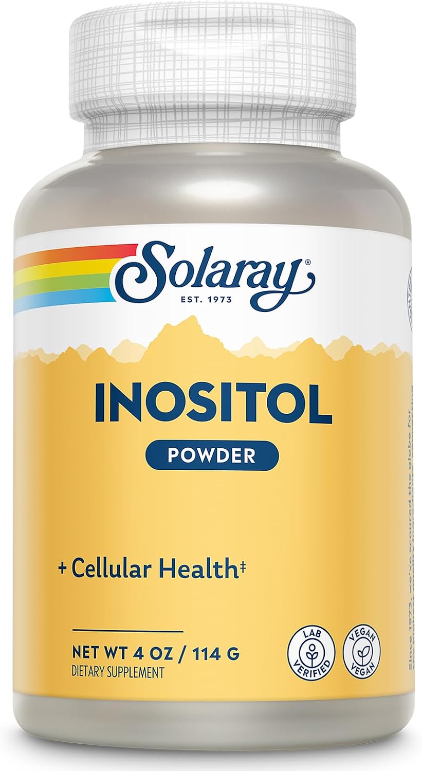 SOLARAY Pure Inositol Powder - Vegan, Lab Verified, 113 g (4 oz) – 163 Servings