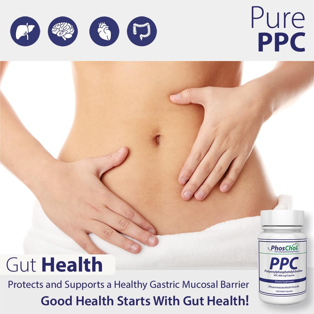 Nutrasal PhosChol PPC Polyenyl PhosphatidylCholine Choline Supplement 900 mg 300 Gelatin Capsules