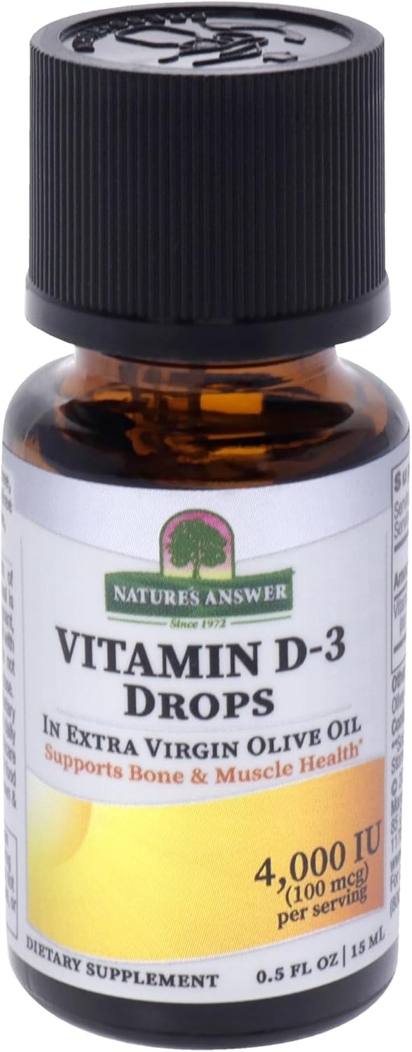 Nature's Answer Platinum Vitamin D3 4000 IU Liquid Drops, 15 mL