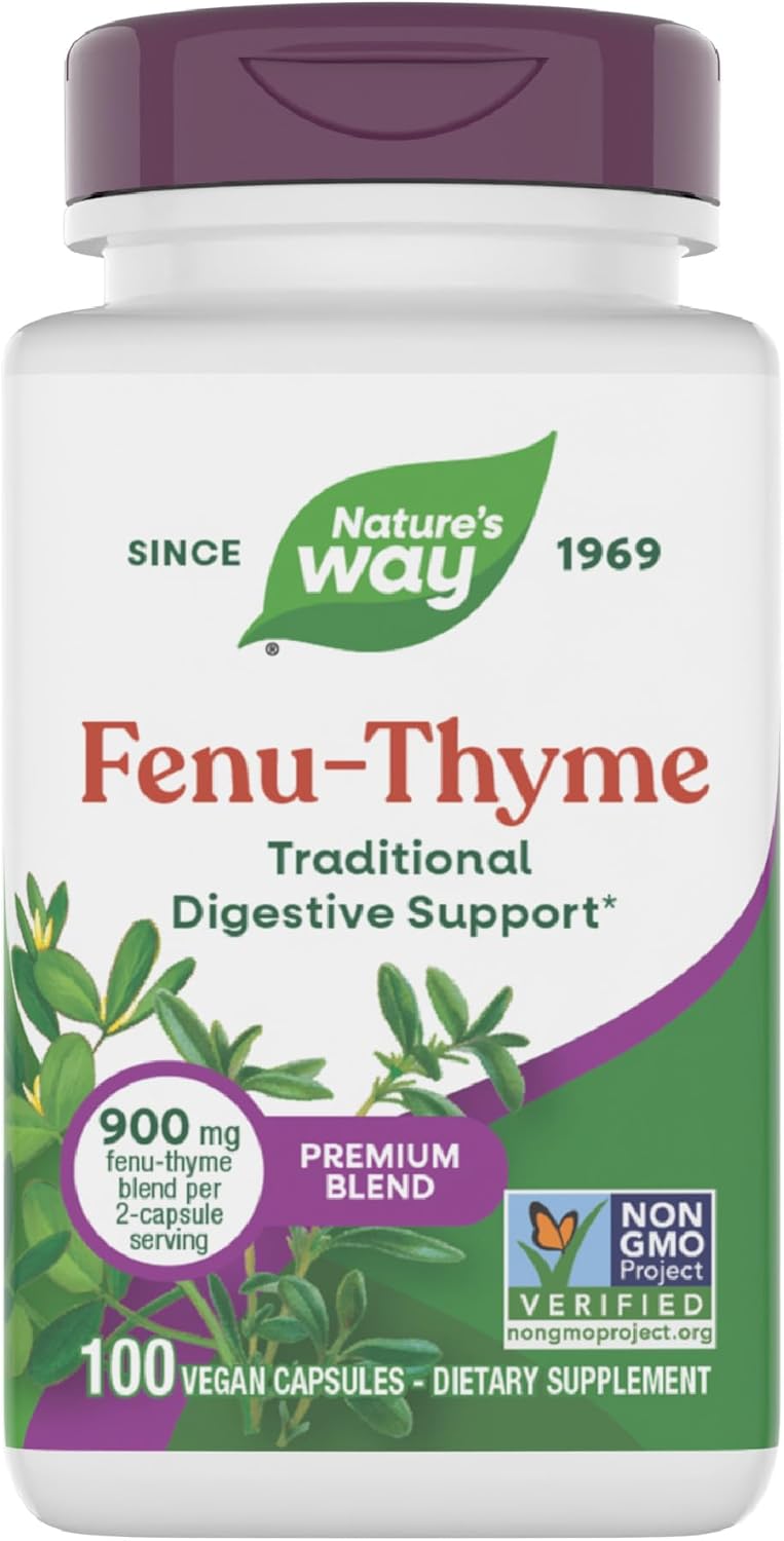 Nature's Way Fenu-Thyme, 900 mg per Serving, 100 Veg Capsules