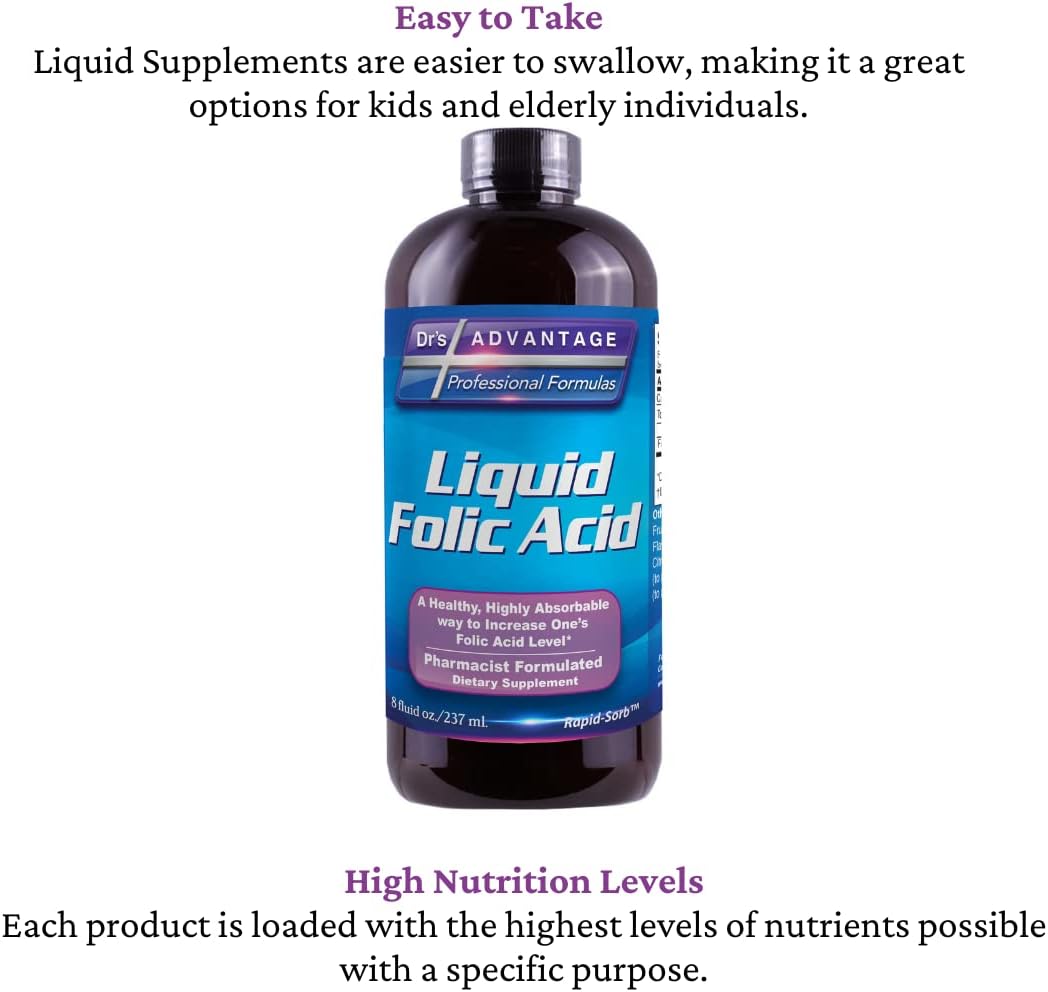 Liquid Folic Acid 800 mcg, 240 mL
