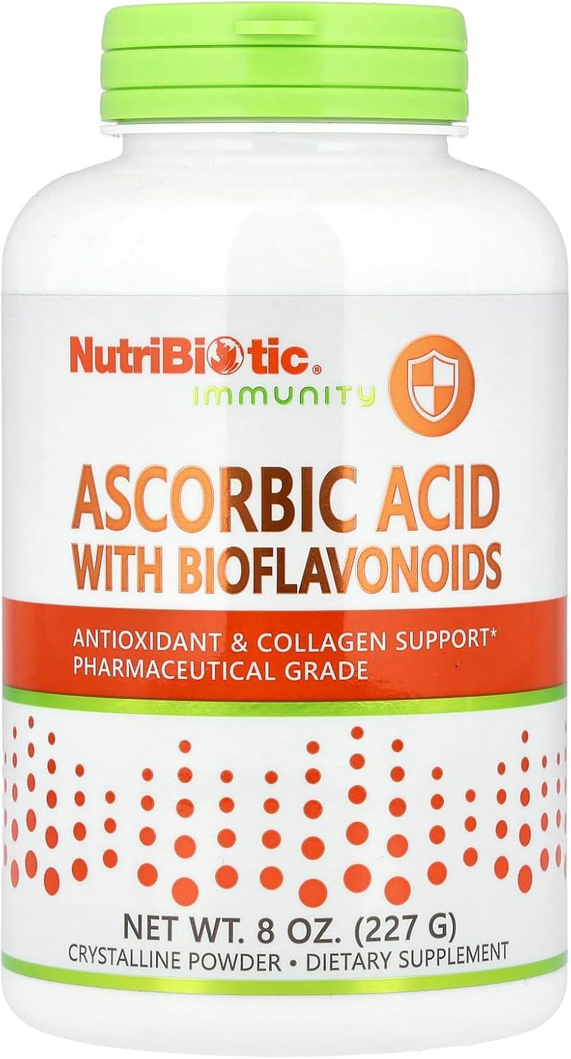 NutriBiotic Ascorbic Acid Powder with Bioflavonoids, 227 g