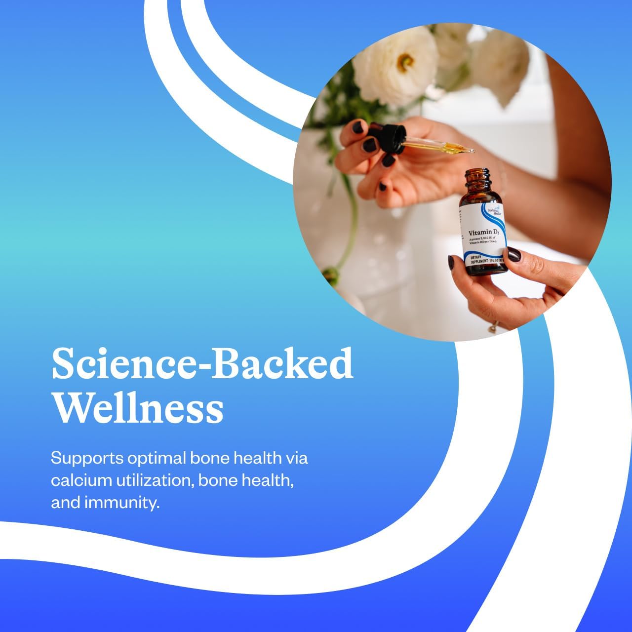 Seeking Health Vitamin D3 Drops - 2,000 IU per Serving, 30 mL (1 FL oz, 900 Servings)