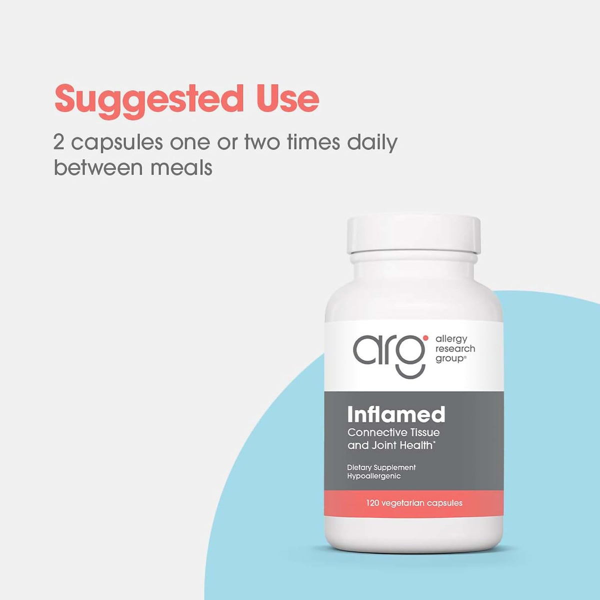 Allergy Research Group InflaMed - Connective Tissue & Joint Support Supplement - Synergistic Herbal & Enzyme Complex - 120 Capsules - görsel 4