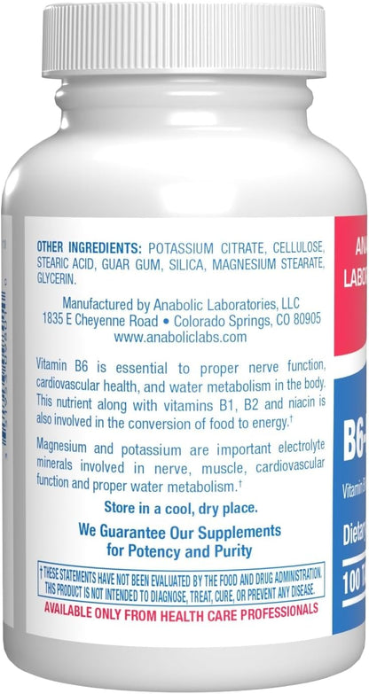 Anabolic Laboratories Calcium Magnesium B6 Supplement – 50 mg Vitamin B6 Complex