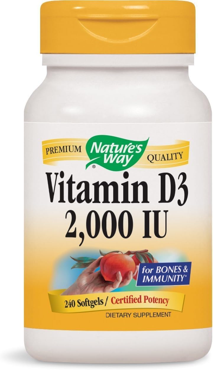 Nature's Way Vitamin D3 2000 IU 240 Softgels (Pack of 2)