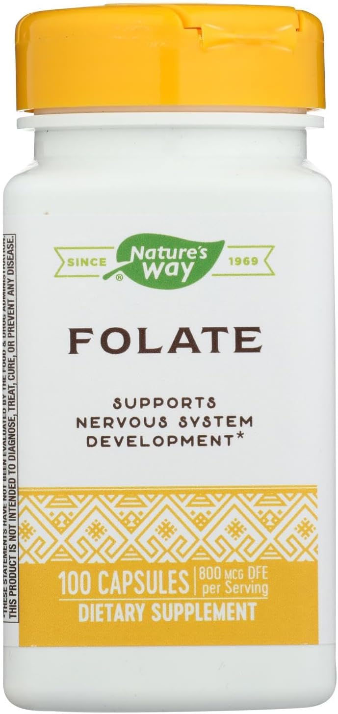Nature's Way Folic Acid, 800 mcg, 100 Capsules