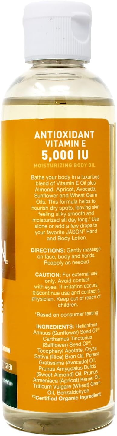 Jason Natural Cosmetics Pure Beauty Oil, 5,000 IU Vitamin E - 118 mL
