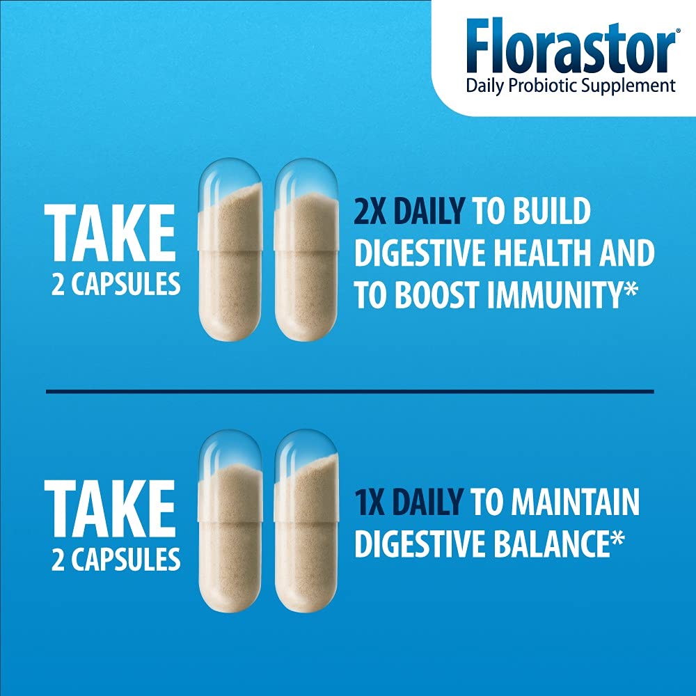 Florastor Daily Probiotic for Women and Men – Digestive Health Support, Saccharomyces Boulardii CNCM I-745, 54 Capsules (Pack of 3)
