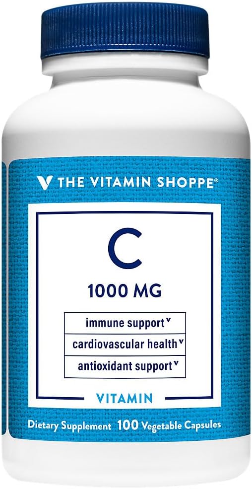 The Vitamin Shoppe C-1000 1,000 mg Vitamin C Supplement with Immune Support – 100 Capsules