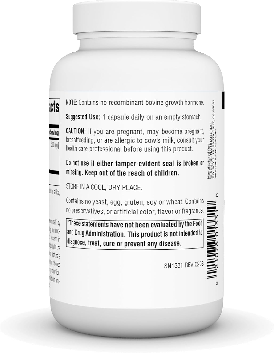 Source Naturals Colostrum with 30% Immunoglobulins - 120 Capsules