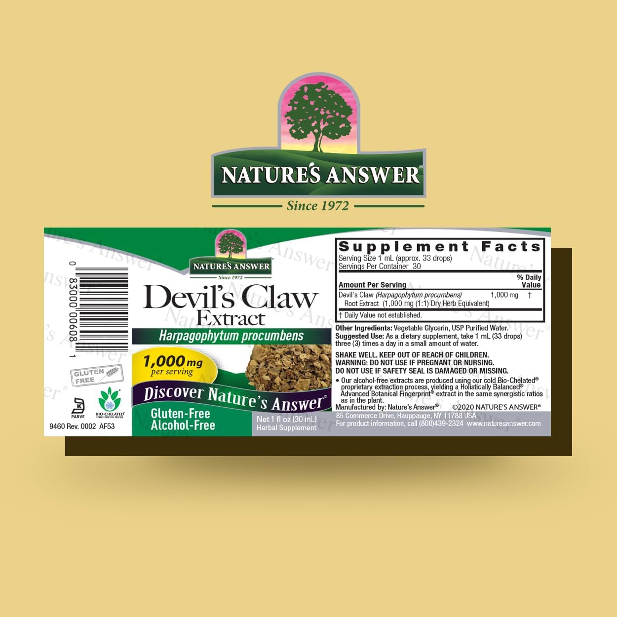 Nature's Answer Devil's Claw Root Alcohol-Free Extract, 30 ml