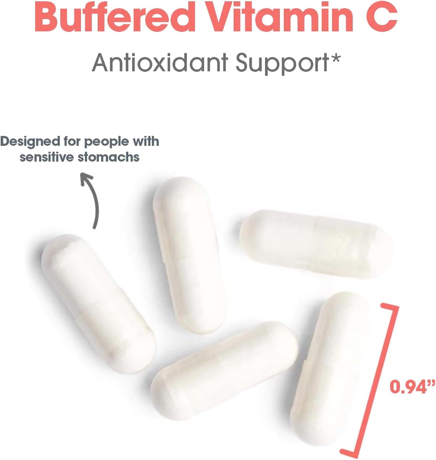 ARG Buffered Vitamin C Powder – Buffered Vitamin C for Antioxidant & Immune Support – Ascorbic Acid with Calcium, Magnesium & Potassium – Non-GMO & Gluten-Free – 102 Servings – 8.5 oz - görsel 5
