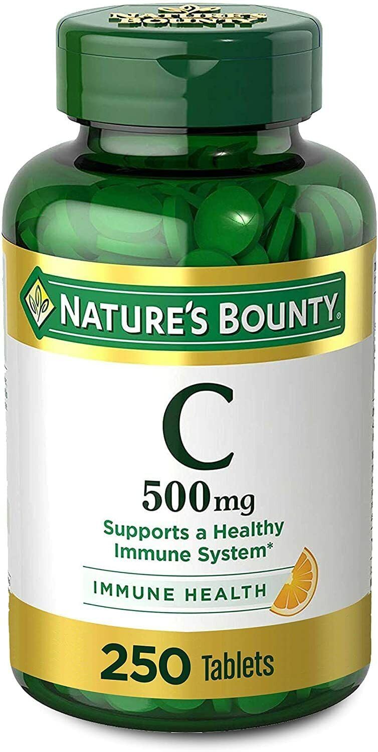 Nature's Bounty Vitamin C 500 mg Tablets, 100 Count (Pack of 6)