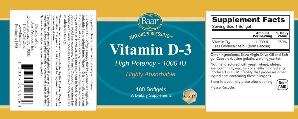 Baar Vitamin D-3 Softgels - görsel 2