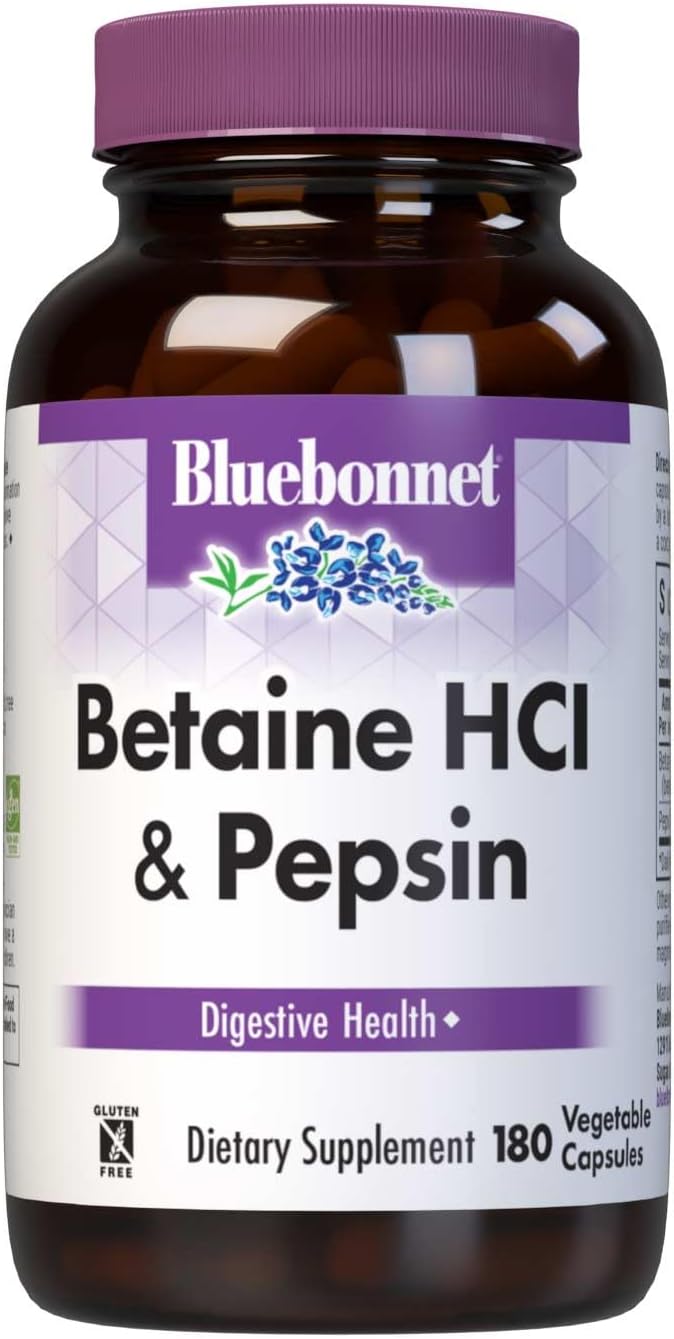 BlueBonnet Betaine HCl Plus Pepsin Vegetarian Capsules, 90 Count - görsel 4