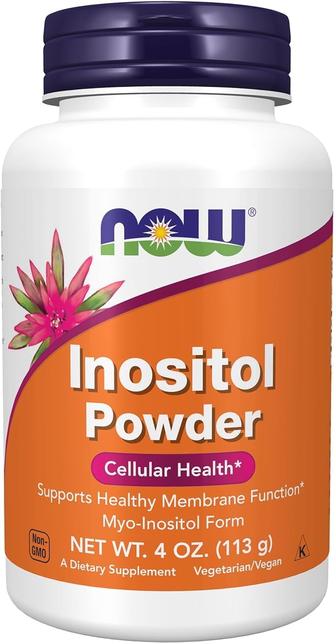 NOW Foods Inositol Pure Powder, 227 g (2 x 113 g / 4 oz Bottles)