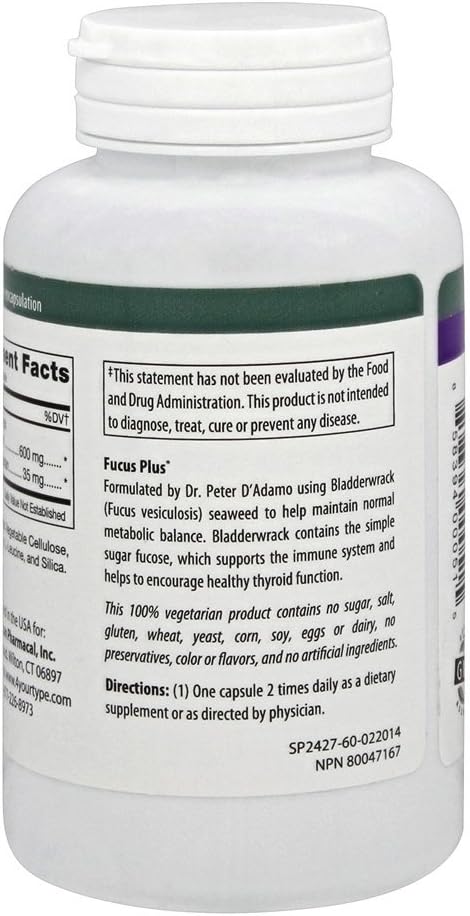 D'Adamo - Fucus Plus, 60 Vegetarian Capsules