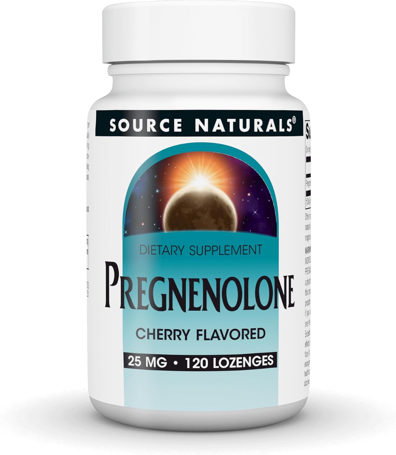 Source Naturals Pregnenolone 25 mg, 120 Cherry Lozenges