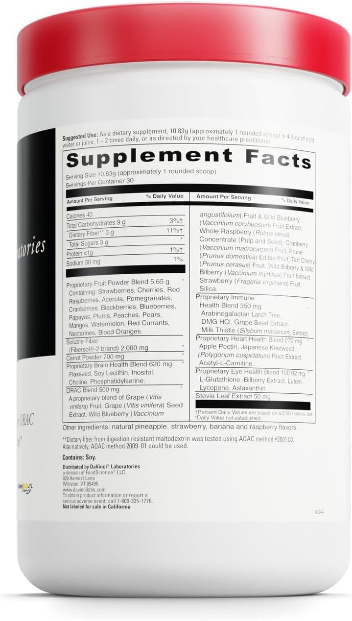 DAVINCI Labs Spectra Reds - Drink Mix for Antioxidant Support - 30 Servings