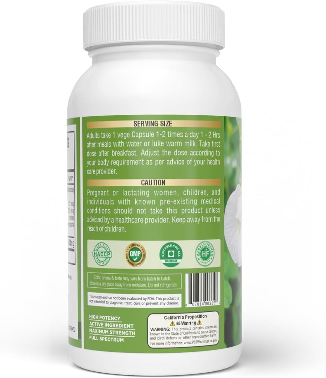 Herbsforever Shankhpushpi (Convolvulus pluricaulis) Extra-Strength Extract - Brain Tonic & Cognitive Focus - 60 Veg Capsules