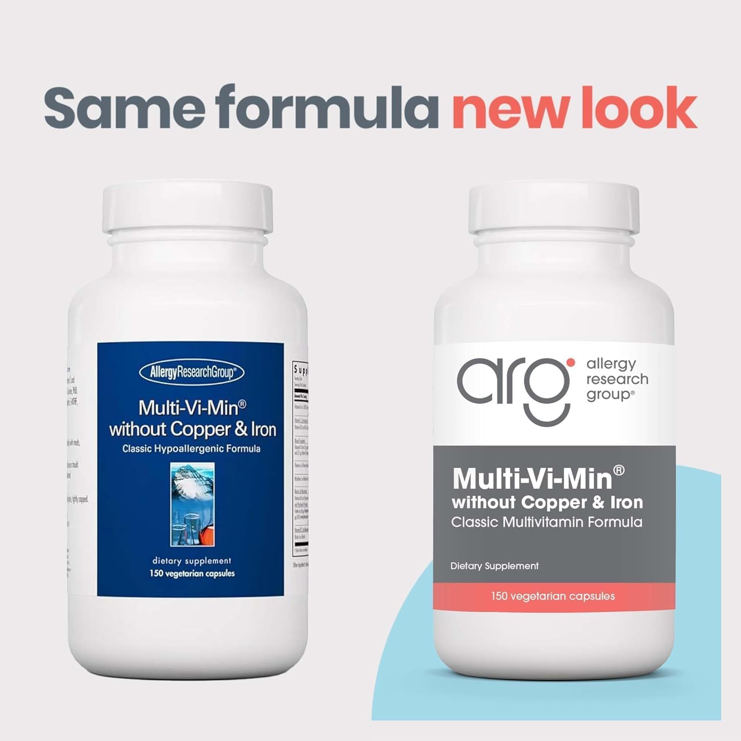 Allergy Research Group ARG Multi-Vi-Min Without Copper & Iron, 150 Capsules - görsel 2