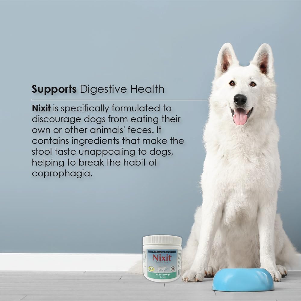 Nixit Anti-Coprophagy Supplement for Dogs – Stop Stool Eating, B-Complex, Chicken Liver Flavour, 10.5 oz