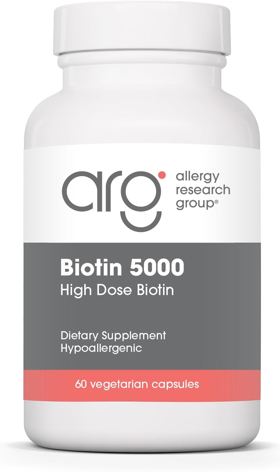 ARG Biotin 5000 - 5000 mcg Biotin Supplement for Hair, Skin & Nails - görsel 1