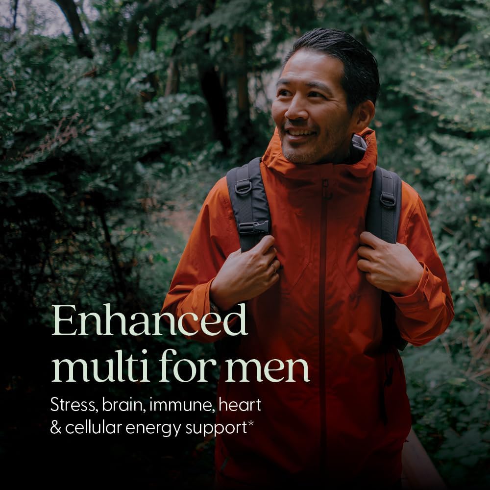 New Chapter Men's Multivitamin Advanced Formula for Stress, Brain, Immune & Energy Support – Whole-Food Fermented, 72 Tablets