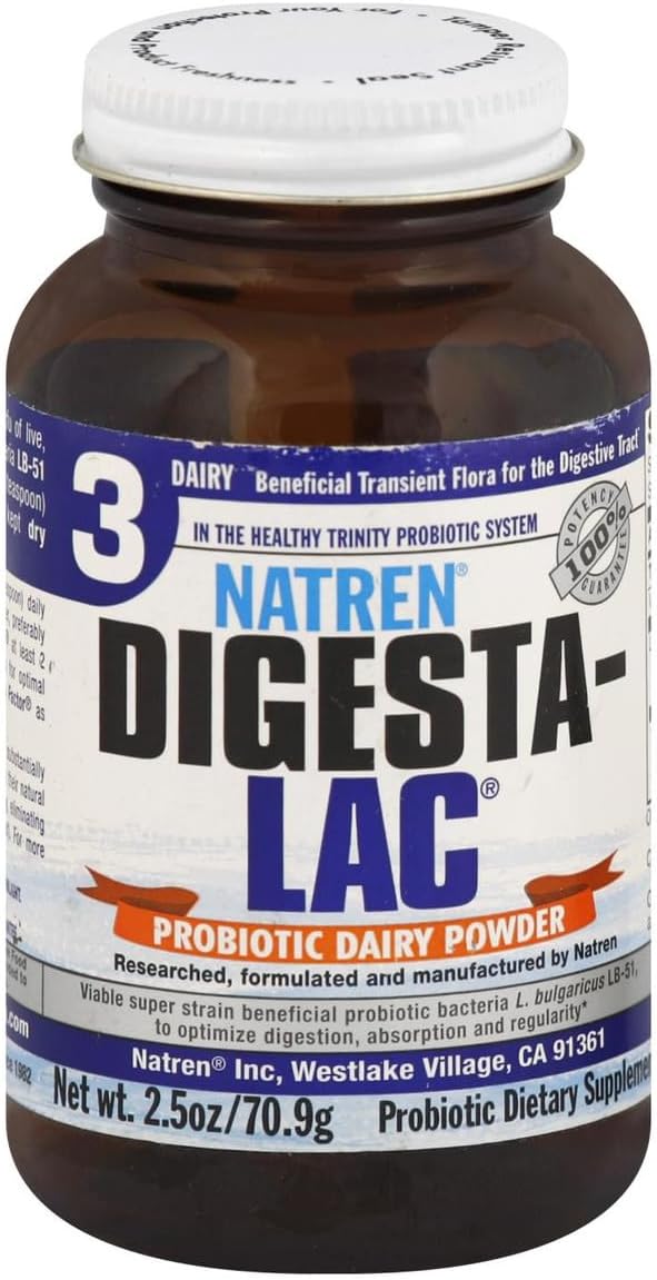 Natren Digesta-Lac – Probiotic & Enzyme Powder, 2.5 oz (70.8 g)