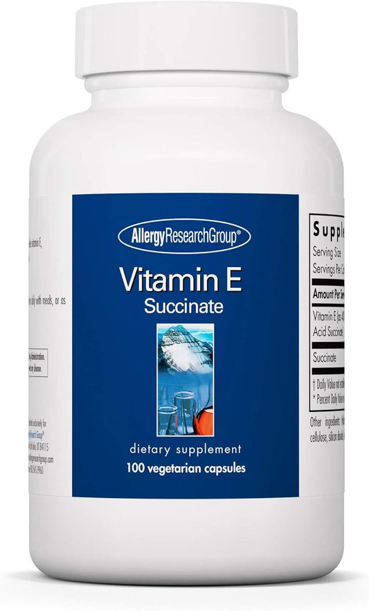 ARG Vitamin E Succinate – 400 IU d-Alpha-Tocopheryl Succinate – Antioxidant and Metabolic Support