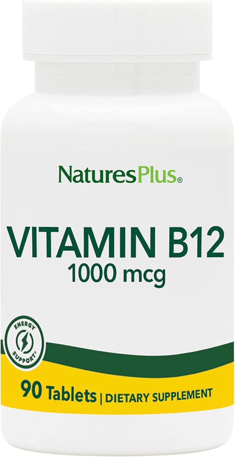 Nature's Plus Vitamin B12 1000 mcg - 90 Tablets - Methylcobalamin - Energy Support