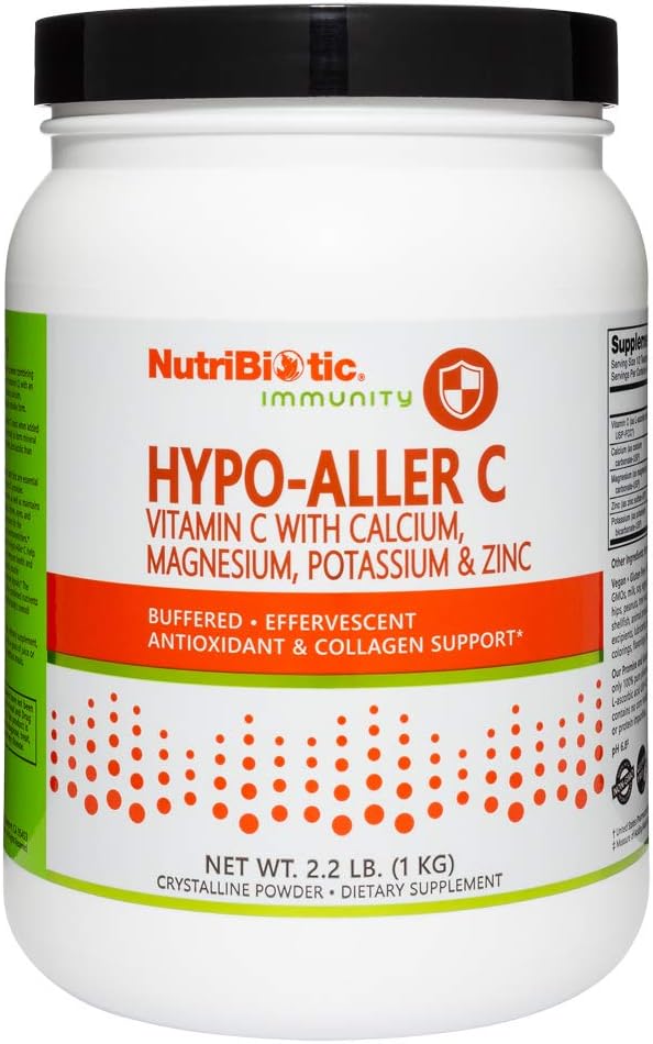 NutriBiotic Hypo-Aller C Powder - Buffered Vitamin C with Minerals, 2.2 lb (1 kg)
