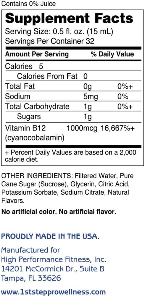 1st Step Liquid B-12, Cherry Charge, 16 fl oz - görsel 4