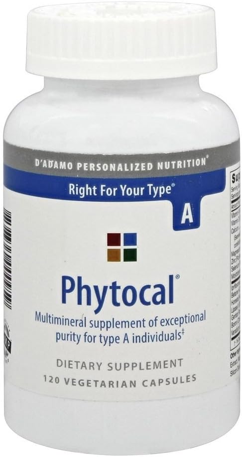 D'Adamo Personalized Nutrition - Phytocal A (120 Capsules)