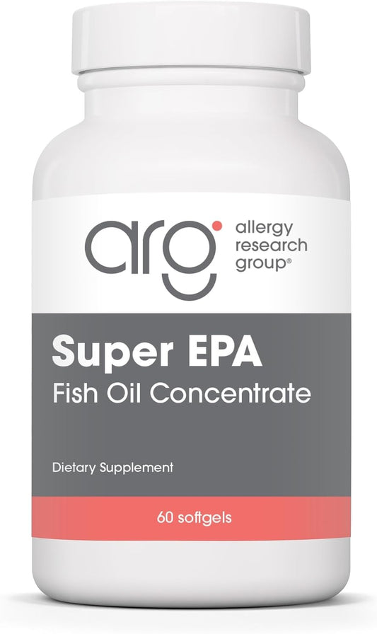 ARG Super EPA – Concentrated Omega-3 Fish Oil – 720 mg EPA & 480 mg DHA – 60 Softgels